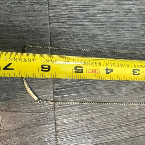 Banana Republic Factory New With Tags Diamond Encrusted Curved Bar Necklace - Picture 5 of 6